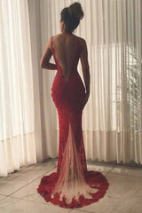 Beautiful Sleeveless Mermaid V-neck Lace Tulle Prom Dress-ballbellauk