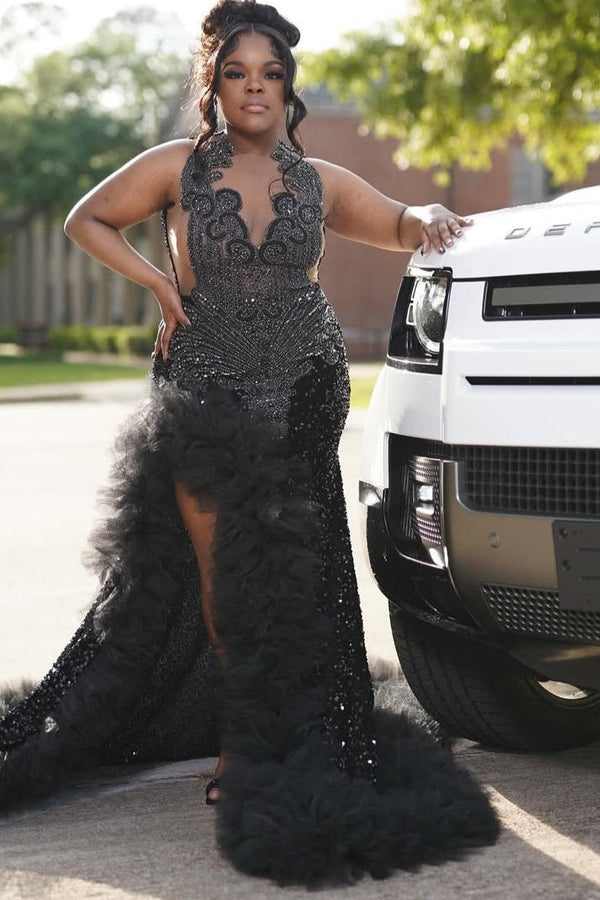 Elegant Black Prom Dresses UK - Ballbella  ballbellauk