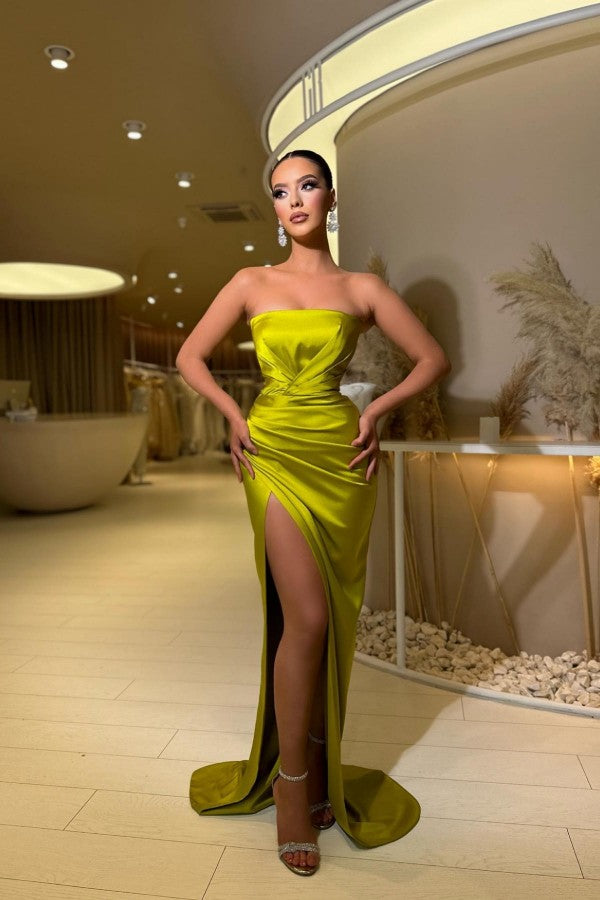 Charming Charming Long Mermaid Sleeveless Prom Dress With Slit-ballbellauk
