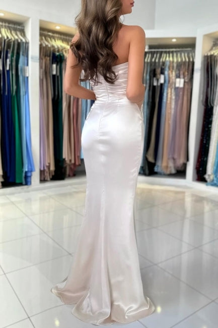 Charming Sweetheart Sleeveless Column Prom Dress With Front Split-ballbellauk