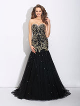 Chic Mermaid Sweetheart Sleeveless Long Elegant Evening Dress-ballbellauk