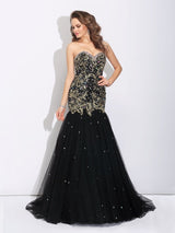 Chic Mermaid Sweetheart Sleeveless Long Elegant Evening Dress-ballbellauk