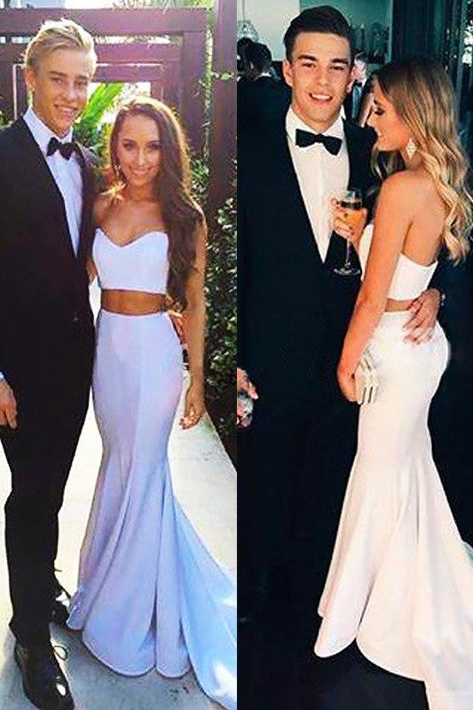 Chic Mermaid Sweetheart Stretch Crepe Sleeveless Prom Dress-ballbellauk