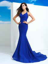 Classic Straps Beading Sleeveless Long Evening Dress Chiffon-ballbellauk