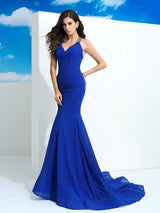 Classic Straps Beading Sleeveless Long Evening Dress Chiffon-ballbellauk