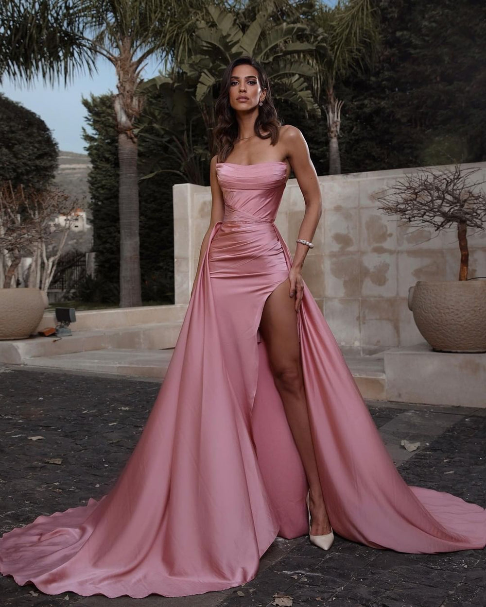 dusty pink dress uk Yahvi Dusty Pink Dress main image 0