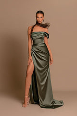 Elegant Off-the-Shoulder Formal Wears Mermaid Long With Split-ballbellauk
