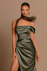 Elegant Off-the-Shoulder Formal Wears Mermaid Long With Split-ballbellauk