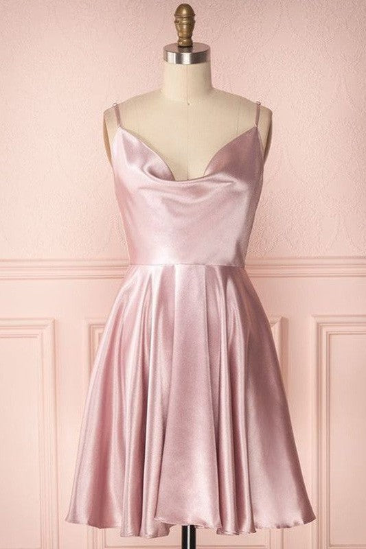 Glamorous Party Dress Ruffles Sleeveless Spaghetti-Straps Homecoming Dress-ballbellauk