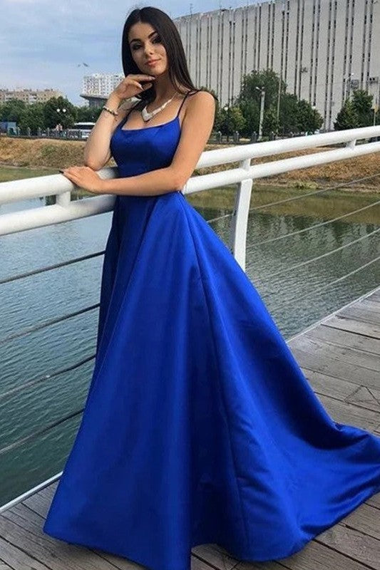 Glamorous Party Dress Ruffles Spaghetti-Straps Sleeveless Prom Dress-ballbellauk
