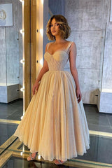 Glamorous Sweetheart Prom Dress UK with Glittering Straps-ballbellauk