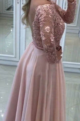 Gorgeous Bateau Long Sleeves Long Evening Dress Chiffon-ballbellauk