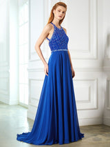 Gorgeous Jewel Beading Sleeveless Chiffon Prom Dress-ballbellauk