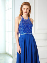 Gorgeous Jewel Beading Sleeveless Chiffon Prom Dress-ballbellauk