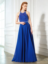 Gorgeous Jewel Beading Sleeveless Chiffon Prom Dress-ballbellauk