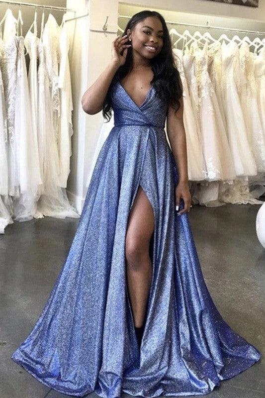 Gorgeous Ruffles V-neck Sleeveless Prom Dress-ballbellauk