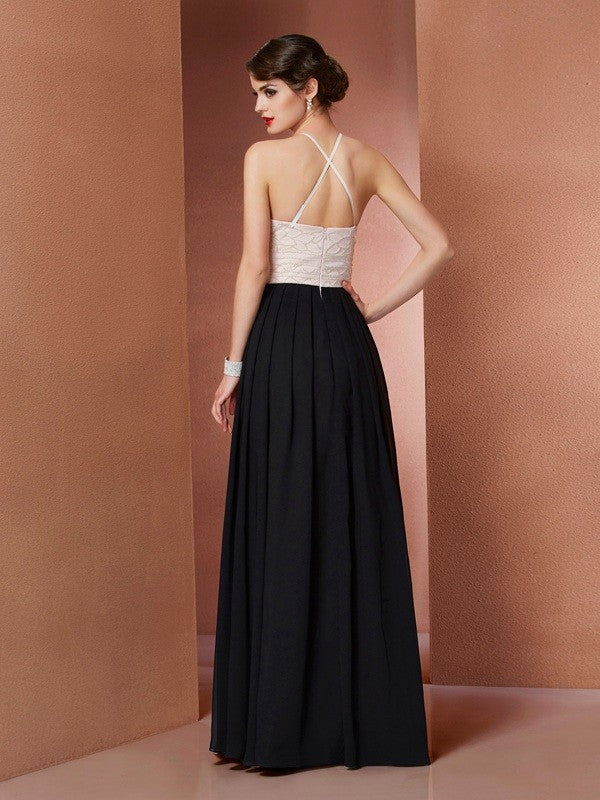 Gorgeous Scoop Beading Sleeveless Long Evening Dress Chiffon-ballbellauk