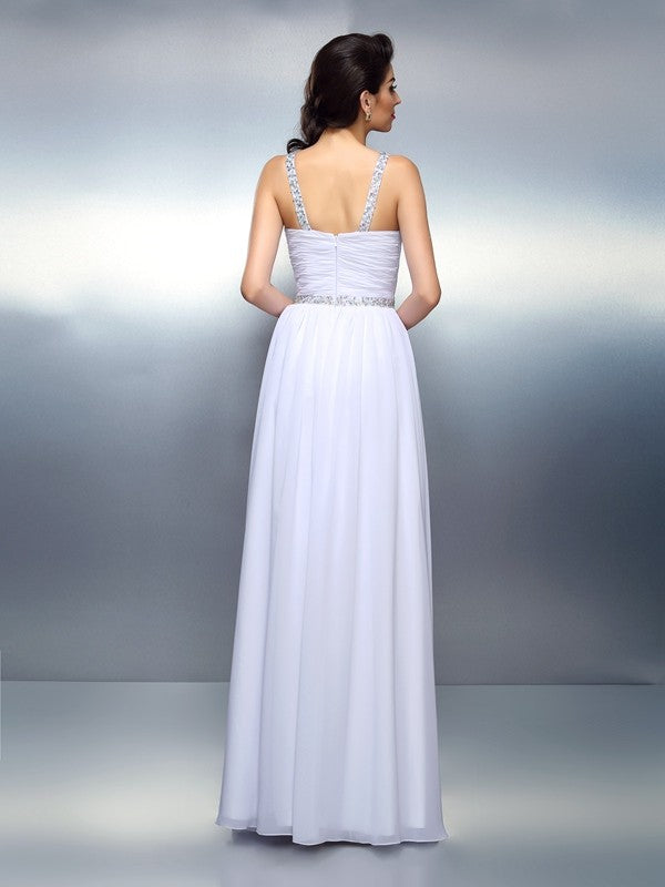 Gorgeous Scoop Beading Sleeveless Long Evening Dress Chiffon-ballbellauk