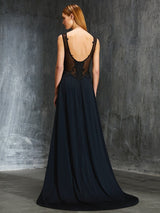 Gorgeous Scoop Beading Sleeveless Spandex Prom Dress-ballbellauk