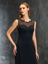 Gorgeous Scoop Beading Sleeveless Spandex Prom Dress-ballbellauk
