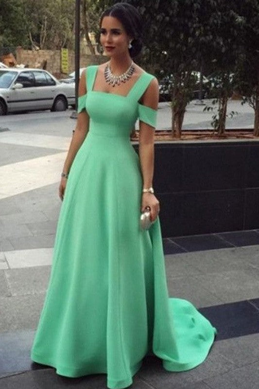 Gorgeous Straps Sleeveless Long Elegant Evening Dress-ballbellauk