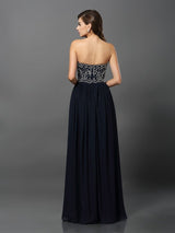 Gorgeous Sweetheart Beading Sleeveless Long Evening Dress Chiffon-ballbellauk