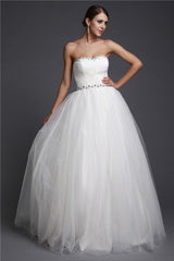 Gorgeous Sweetheart Sleeveless Long Beading Net Prom Dress-ballbellauk