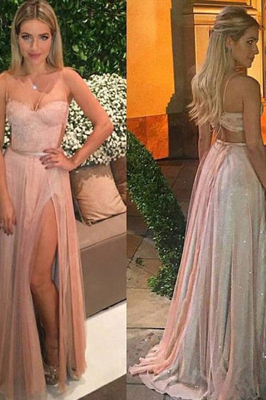 Gorgeous Sweetheart Sleeveless Long Lace Evening Dress Chiffon-ballbellauk