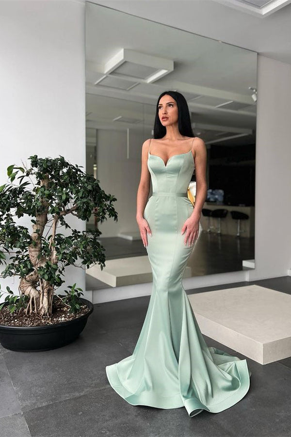 Long Mermaid Prom Dress UK with Spaghetti-Straps-ballbellauk
