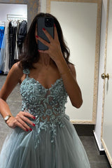 Mermaid Appliques Prom Dress UK with Beadings and Elegant Spaghetti-Straps-ballbellauk