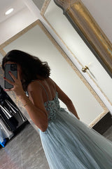 Mermaid Appliques Prom Dress UK with Beadings and Elegant Spaghetti-Straps-ballbellauk