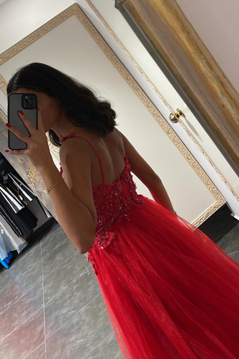 Mermaid Appliques Prom Dress UK with Beadings and Elegant Spaghetti-Straps-ballbellauk