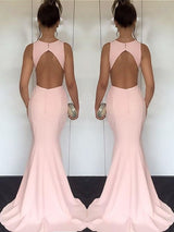 Mermaid Jewel Sleeveless With Ruched Silk like Elegant Evening Dress-ballbellauk