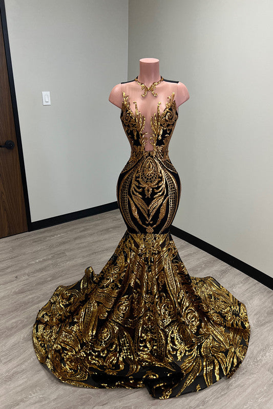 Mermaid Prom Dress UK with Laser Light & Crew Neck Sleeveless Court-ballbellauk