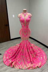 Mermaid Prom Dress UK with Laser Light & Crew Neck Sleeveless Court-ballbellauk
