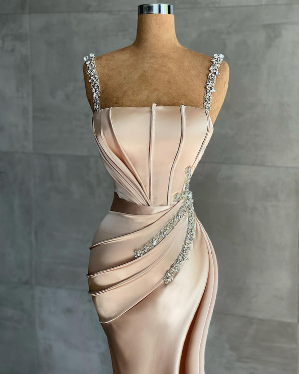 Mermaid Starps Appliques Bead Prom Dress UK-ballbellauk
