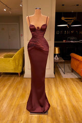 Modern Mermaid Evening Ball Dresses Long Prom Dresses Spaghetti-Straps-ballbellauk