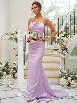 Pretty Square Sleeveless Bridesmaid Dresses-Ballbella