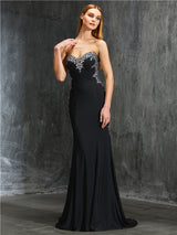 SheathSweetheart Sequin Sleeveless Spandex Prom Dress-ballbellauk