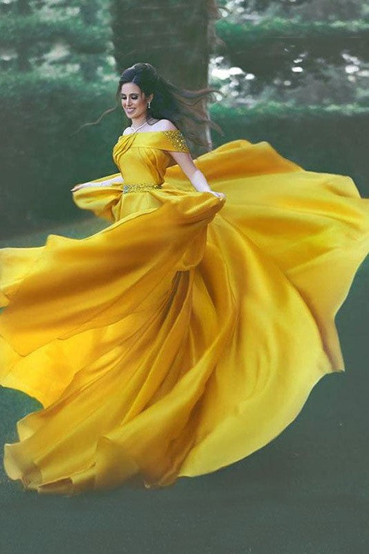 Sleeveless Amazing Off-the-Shoulder Satin Evening Dress Chiffon-ballbellauk