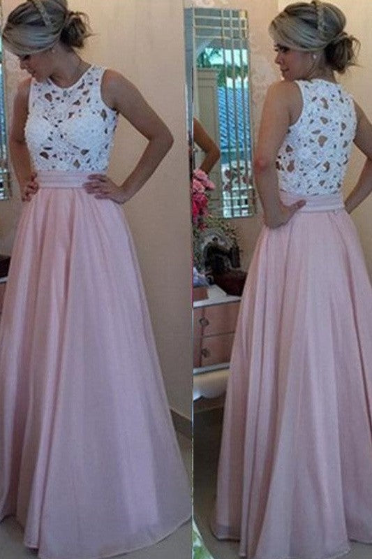 Sleeveless Amazing Scoop Long With Appliques Evening Dress-ballbellauk