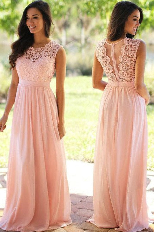 Sleeveless Amazing Scoop With Appliques Long Evening Dress Chiffon-ballbellauk
