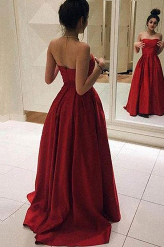 Sleeveless Amazing Strapless Ruffles Elegant Evening Dress-ballbellauk