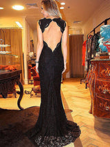 Sleeveless Lace V-neck Plus Size Prom Dress-ballbellauk