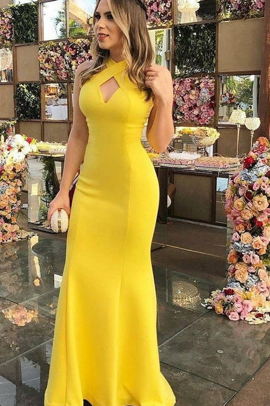 Sleeveless Long Ruffles Elegant Evening Dress-ballbellauk