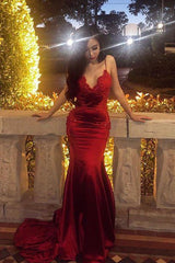 Sleeveless Spaghetti-Straps With Appliques Silk like Elegant Evening Dress-ballbellauk