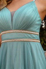 Sparkle in Pearls: Spaghetti-Straps Hi-Lo Short Prom Dress UK-ballbellauk