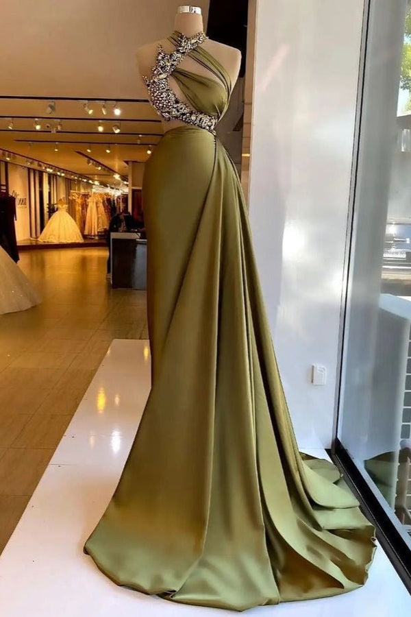 Stunning Beading Sleeveless Long Prom Dress UK with Ruffle for a Stunning Look-ballbellauk