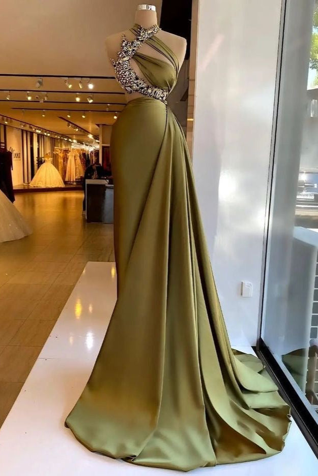 Stunning Beading Sleeveless Long Prom Dress UK with Ruffle for a Stunning Look-ballbellauk