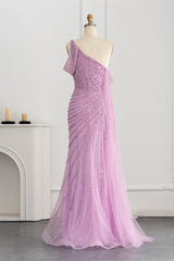 Stunning One Shoulder Mermaid Prom Dress UK with Sparkle Sequins-ballbellauk